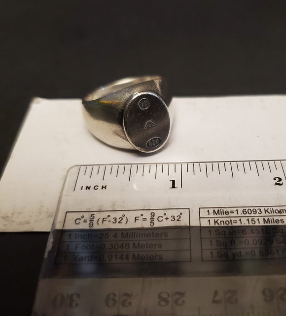 Emporio Armani Sterling Silver Signet Ring - Picture 7 of 11